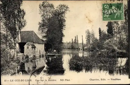 Ak Le Gué du Loir Loir et Cher, Riviere