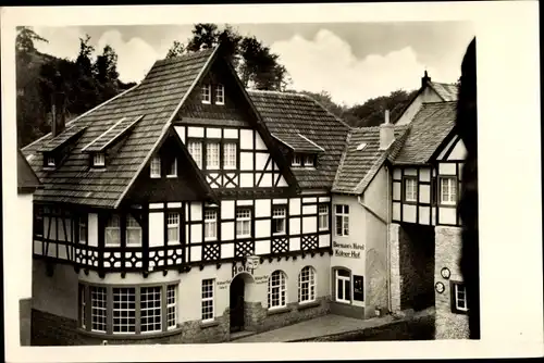 Ak Blankenheim Eifel in Nordrhein Westfalen, Biermann's Hotel Kölner Hof, Fachwerkhaus