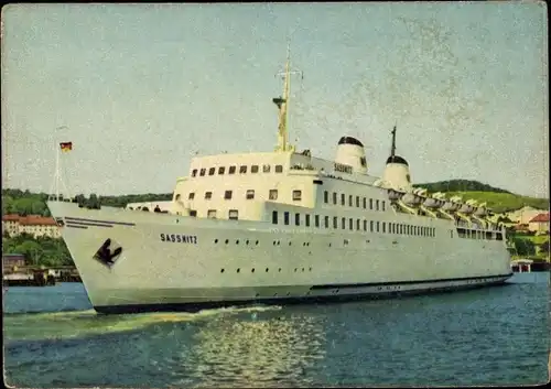 Ak Fährschiff Sassnitz