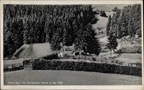 Ak Perlbacher Mühle bei Höfen Monschau, Wald Idyll, Perlbacher Mühle