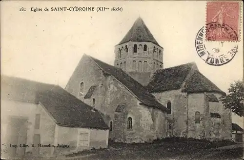 Ak Saint Cydroine Yonne, Eglise