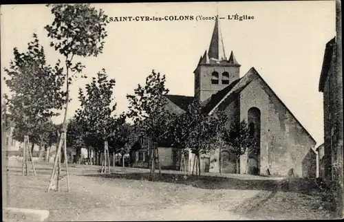 Ak Saint Cyr les Colons Yonne, L'Eglise