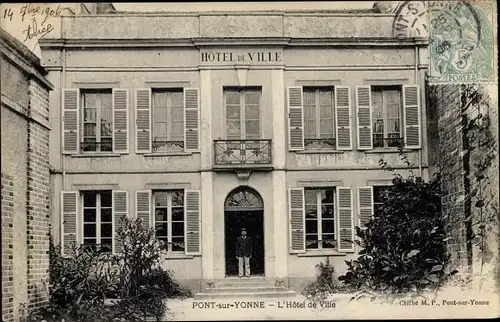 Ak Pont Sur Yonne, Hotel de Ville