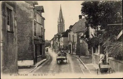 Ak Langrune Calvados, Rue de la Mer