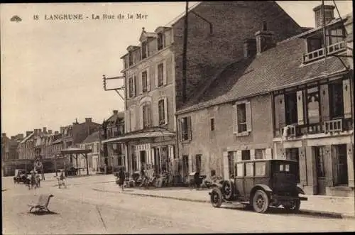 Ak Langrune sur Mer Calvados, La Rue de la Mer