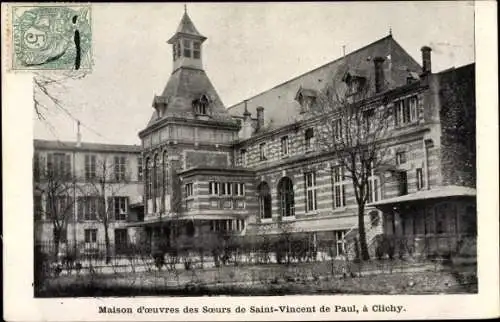 Ak Clichy Hauts de Seine, Maison d'oeuvres des Soeurs de Saint Vincent de Paul