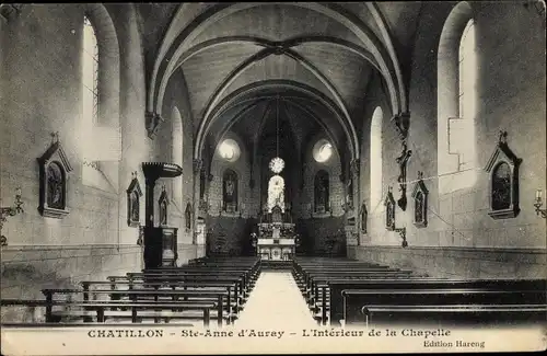 Ak Chatillon Hauts de Seine, Sainte Anne d'Auray, Interieur de la Chapelle