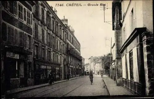 Ak Créteil Val de Marne, Grande Rue, Straßenpartie, Geschäfte