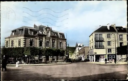 Ak Vernon Eure, La poste et la rue d'Albufera