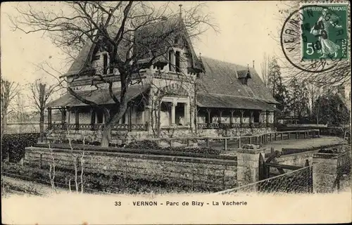 Ak Vernon Eure, Parc de Bizy, La Vacherie