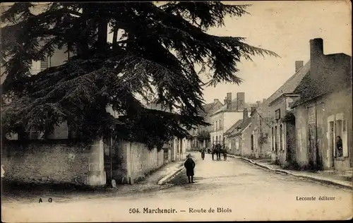 Ak Marchenoir Loir et Cher, Route de Blois