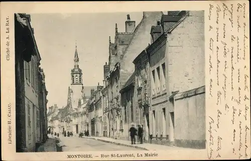 Ak Montoire Loir et Cher, Rue St. Laurent, Mairie