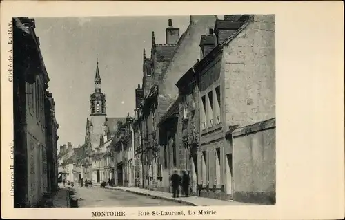 Ak Montoire Loir et Cher, Rue St. Laurent, Mairie