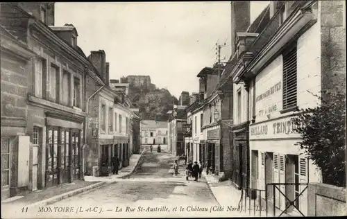 Ak Montoire Loir et Cher, Rue St. Austrille, Chateau