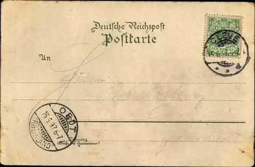 Litho Kleve Nordrhein Westfalen, Sigismund Denkmal, Stahlbrunnen im Tiergarten, Aussichtsturm