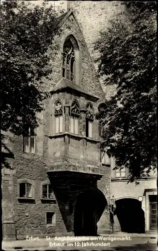 Ak Erfurt in Thüringen, St. Aegidienkirche am Wenigemarkt