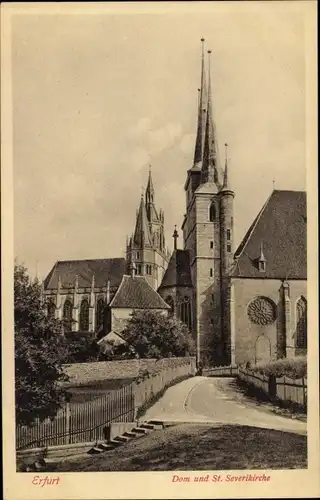 Ak Erfurt in Thüringen, Dom und St. Severikirche