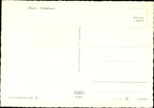 Ak Erfurt in Thüringen, Gildehaus