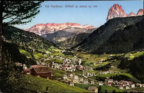 Ak St. Ulrich in Gröden Ortisei Südtirol, Val Gardena, Panorama