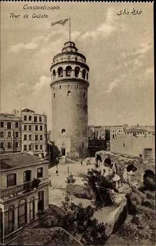 Ak Constantinople Konstantinopel Istanbul Türkei, Tour de Galata