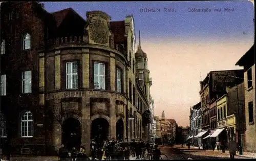 Ak Düren in Nordrhein Westfalen, Kölnstraße, Post