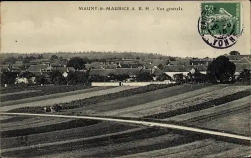 Ak Mauny St. Maurice Yonne, Vue generale