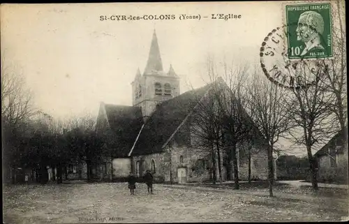 Ak Saint Cyr les Colons Yonne, L'Eglise