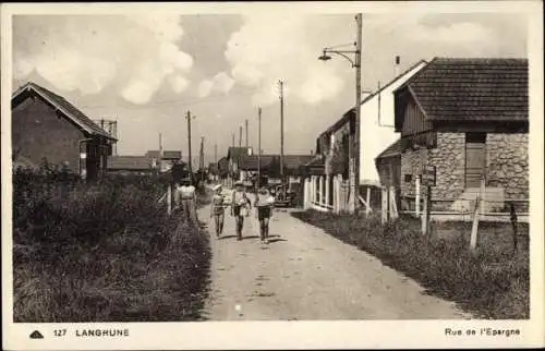 Ak Langrune Calvados, Rue de l'Espargne