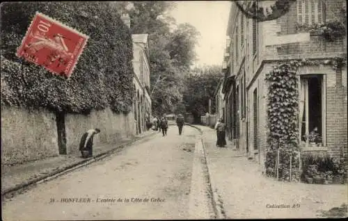 Ak Honfleur Calvados, L'entree de la Cote de Grace