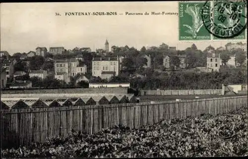 Ak Fontenay sous Bois Val de Marne, Panorama du Haut Fontenay