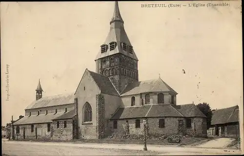 Ak Breteuil Eure, l'Eglise