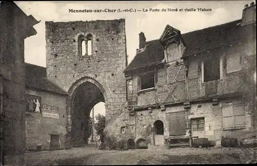 Ak Mennetou sur Cher Loir et Cher, Porte du Nord, vieille maison