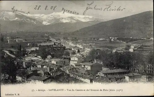 Ak Lavelanet Ariège, Vue du Centre, Avenue de Foix