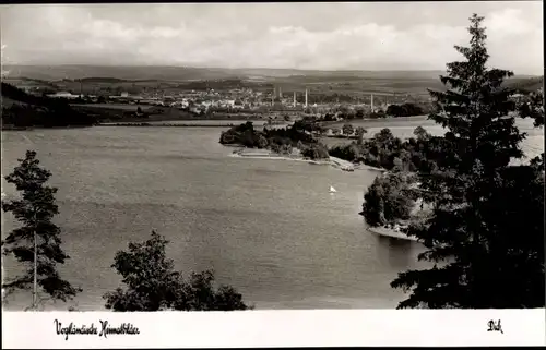 Ak Pirk Oelsnitz Vogtland, Blick aus der Vogelschau bei Talsperre Pirk