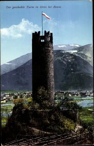 Ak Gries Bozen Bolzano Südtirol, Der gescheibte Turm