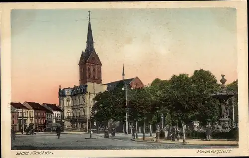 Ak Aachen in Nordrhein Westfalen, Kaiserplatz, Aix la chapelle, Ortsansicht