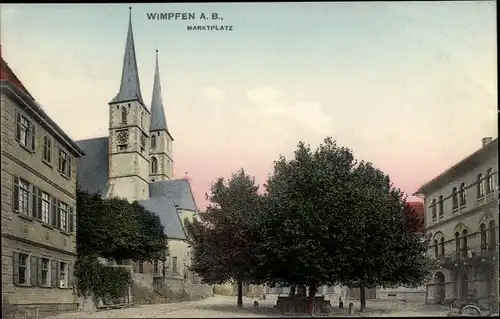 Ak Bad Wimpfen Neckar, Ortsansicht, Marktplatz