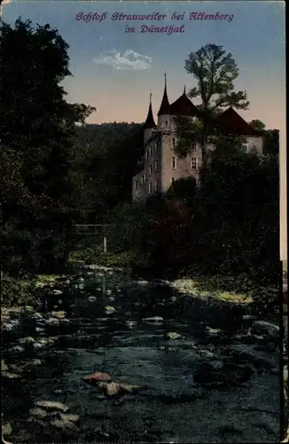 Ak Altenberg Erzgebirge, Schloss Strauweiler im Dünethal