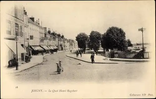 Ak Joigny Yonne, Le Quai Henri Ragobert