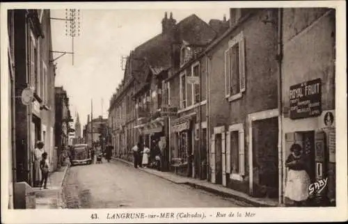 Ak Langrune sur Mer Calvados, Rue de la Mer