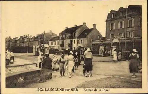 Ak Langrune sur Mer Calvados, Entree de la Place