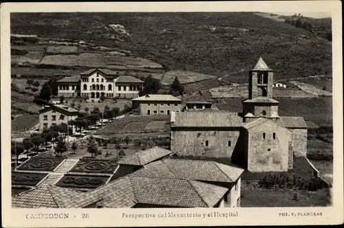 Ak Camprodon Katalonien, Monasterio y el Hospital