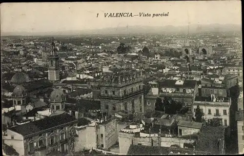 Ak Valencia Stadt Spanien, Vista parcial