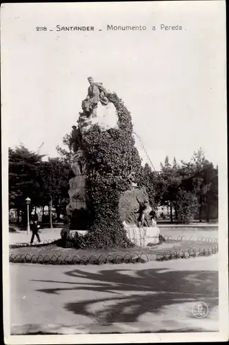 Ak Santander Kantabrien Spanien, Monumento a Pereda