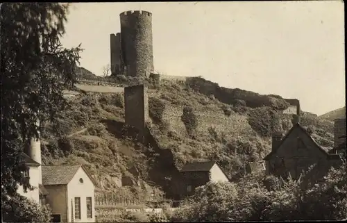 Foto Ak Deutschland, Burgruine, Französische Besatzung nach 1918