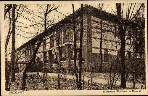 Ak Berlin Zehlendorf Nikolassee, Sanatorium Waldhaus