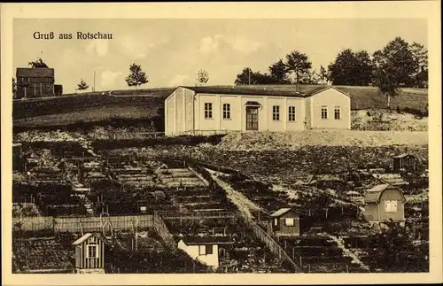 Ak Rotschau Reichenbach im Vogtland, Gärten