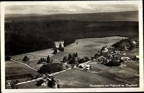 Schöneck im Vogtland Sachse, Rottenheide, Fliegeraufnahme, Klinke Nr. 12159