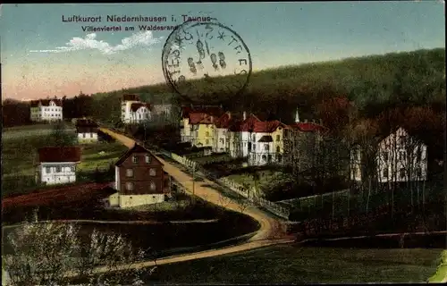 Ak Niedernhausen Rheingau Taunus Kreis, Villenviertel am Waldesrand