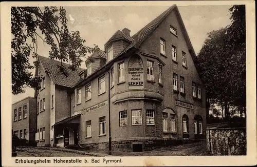 Ak Hohenstolle Bad Pyrmont in Niedersachsen, Erholungsheim